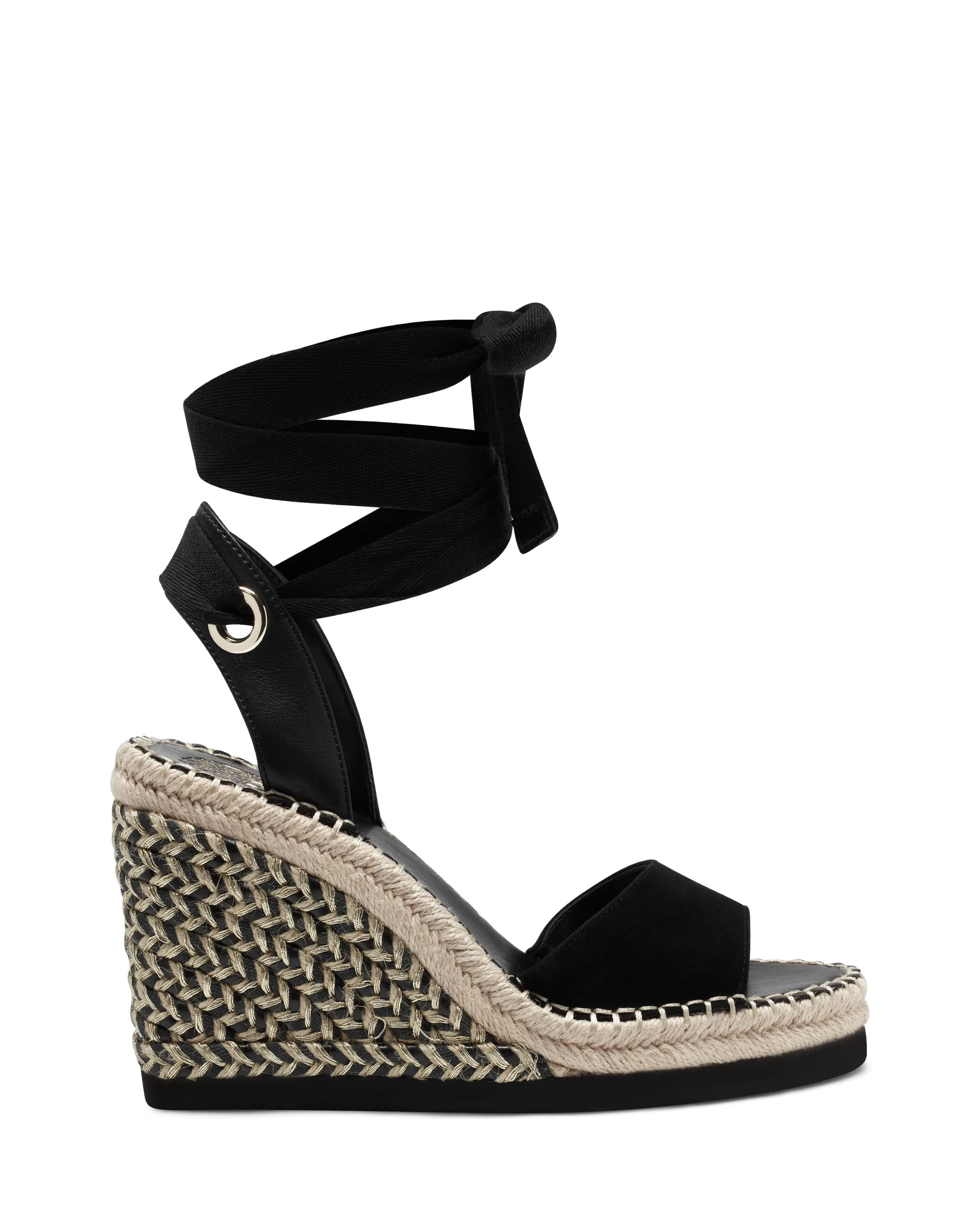 Vince Camuto Bendsen Wedge Sandal Black Flash Sale