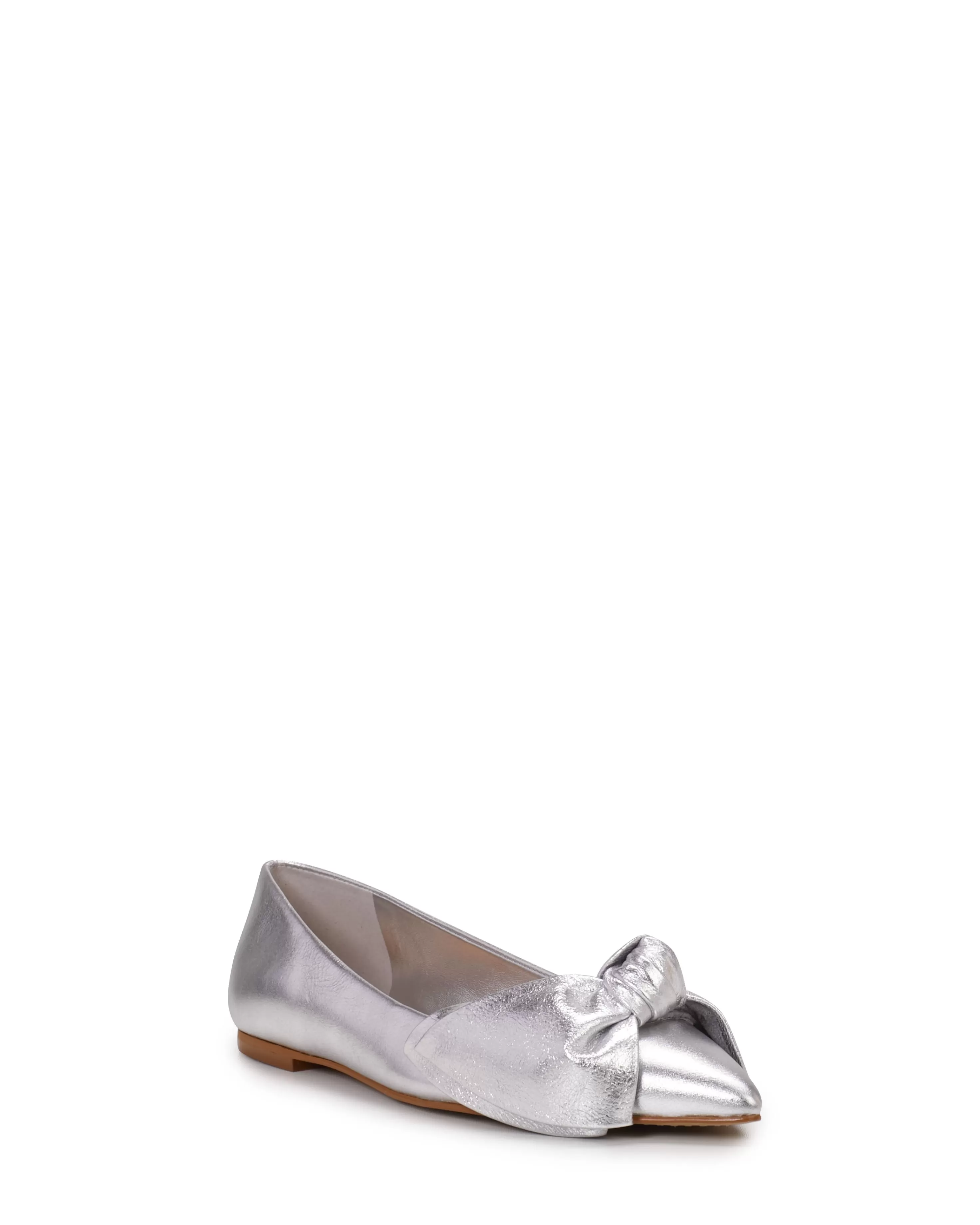 Vince Camuto Bowmel Ballet Flat Silver Flash Sale