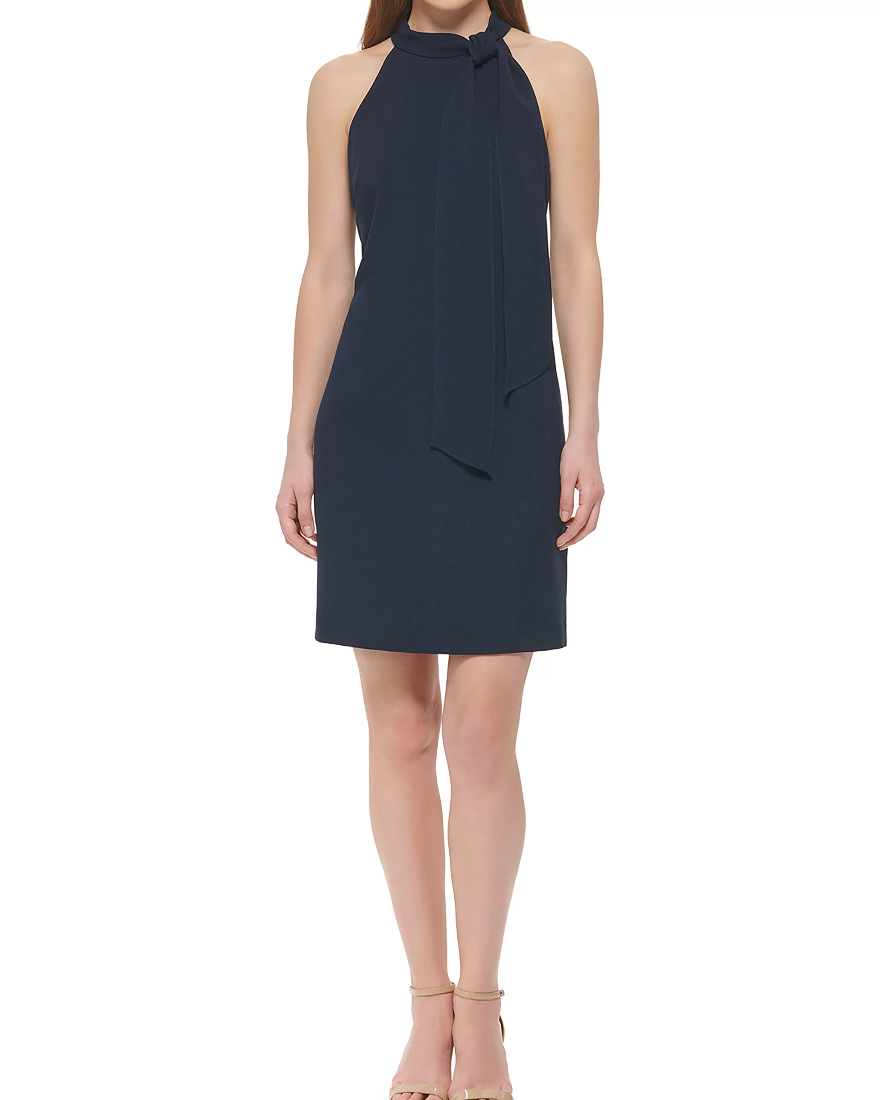 Vince Camuto Bow-Neck Dress Navy Best