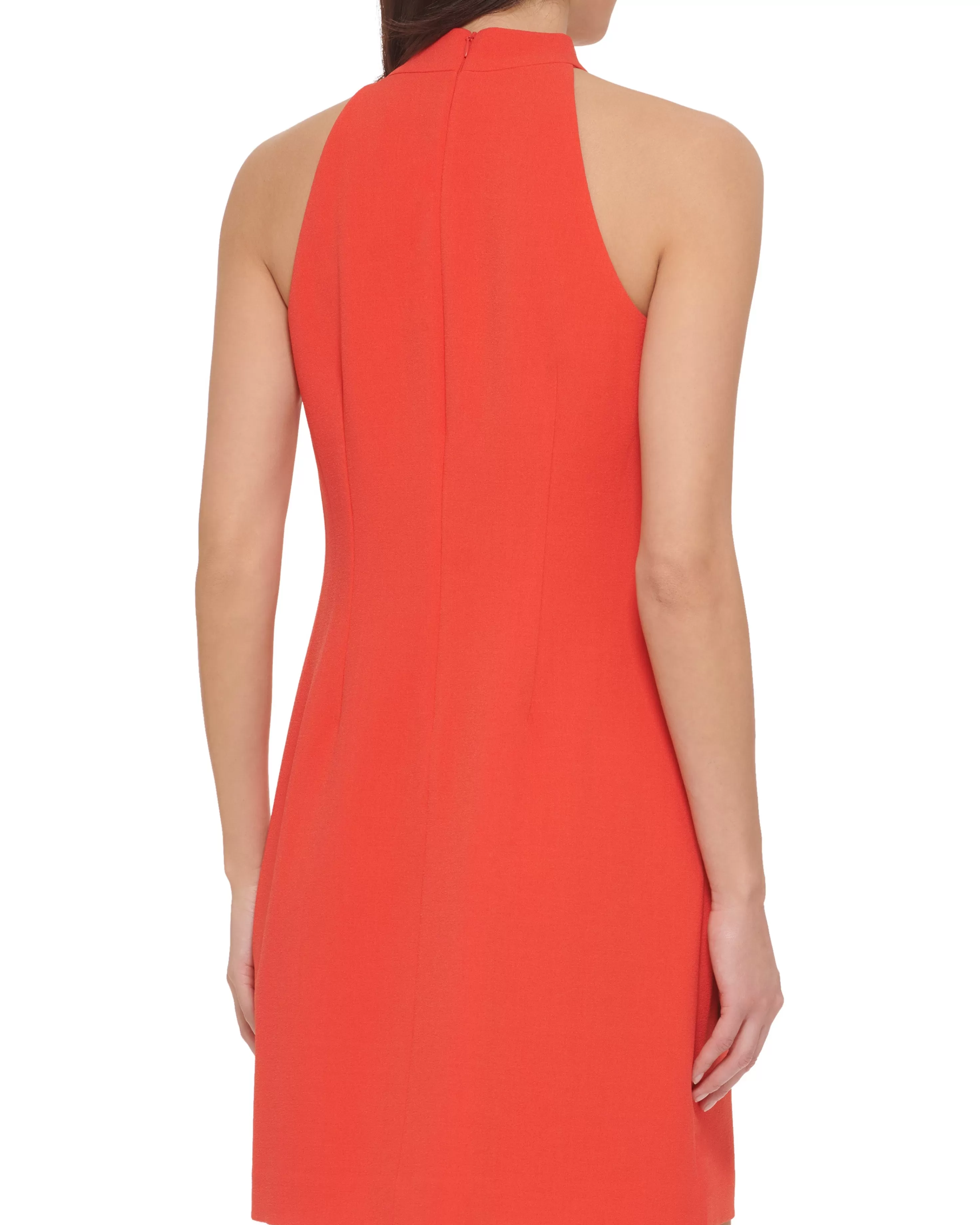 Vince Camuto Bow-Neck Dress Hot Coral Shop