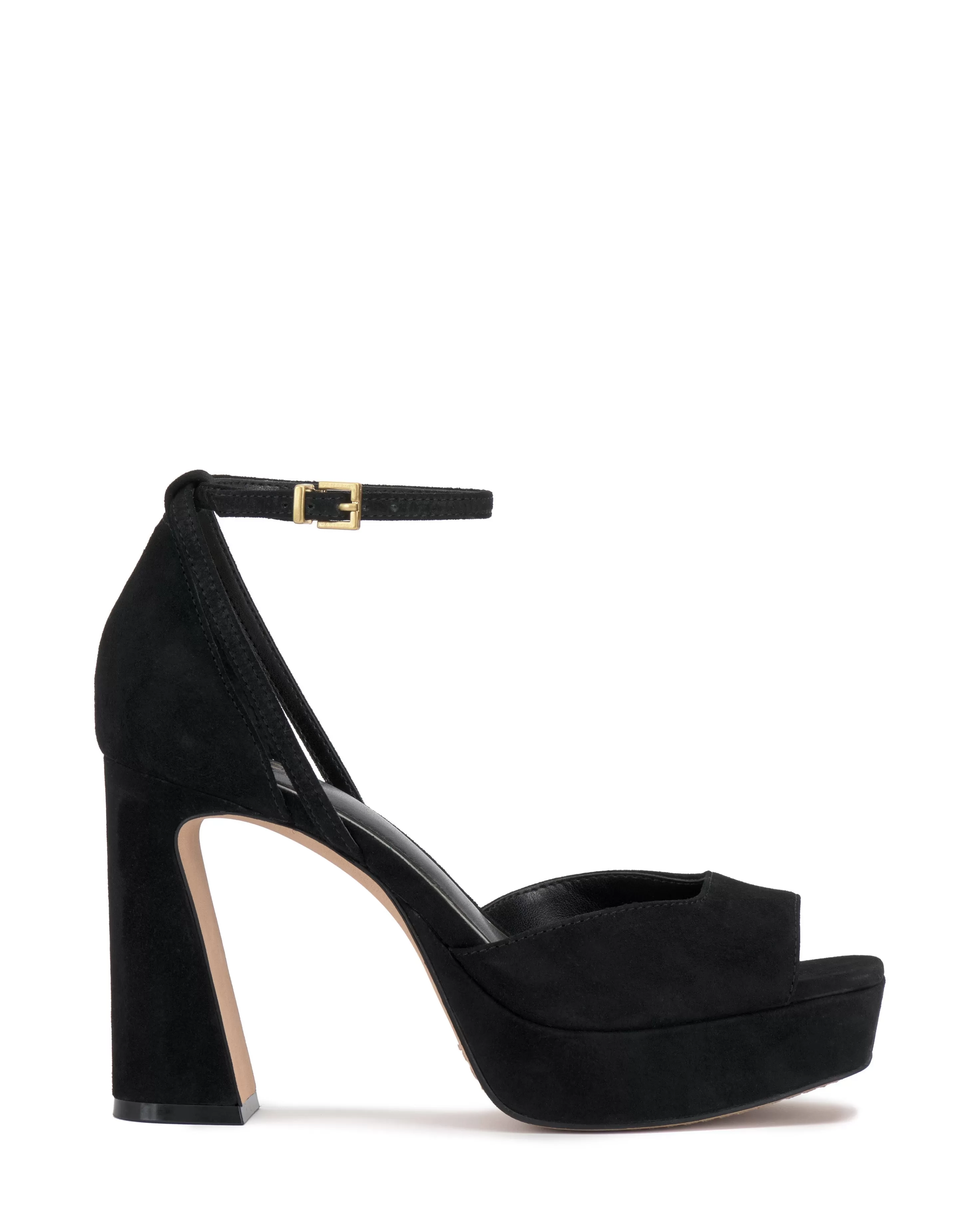 Vince Camuto Brenla Ankle Strap Platform Sandal Black Cheap