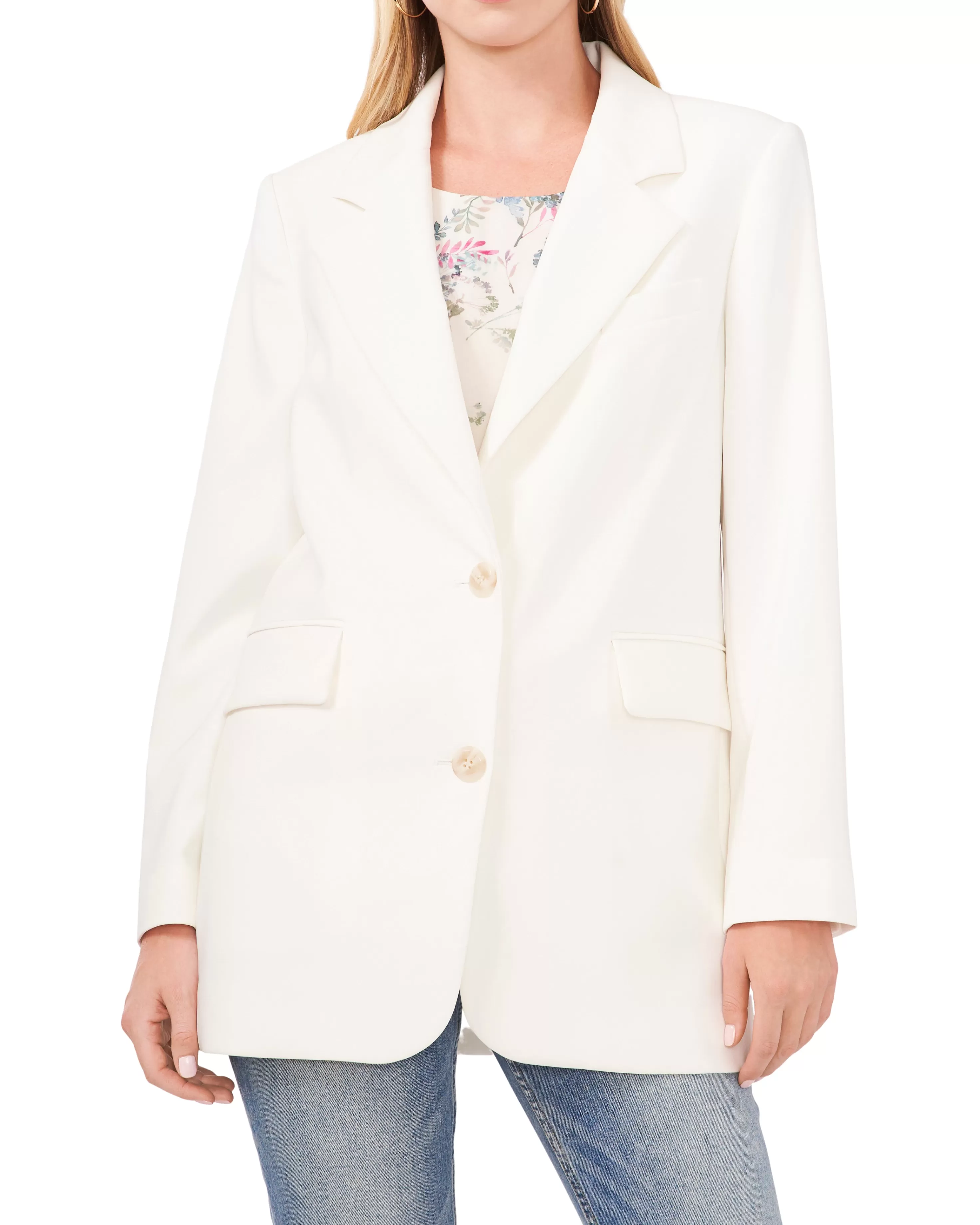 Vince Camuto Notch-Lapel Blazer New Ivory Shop