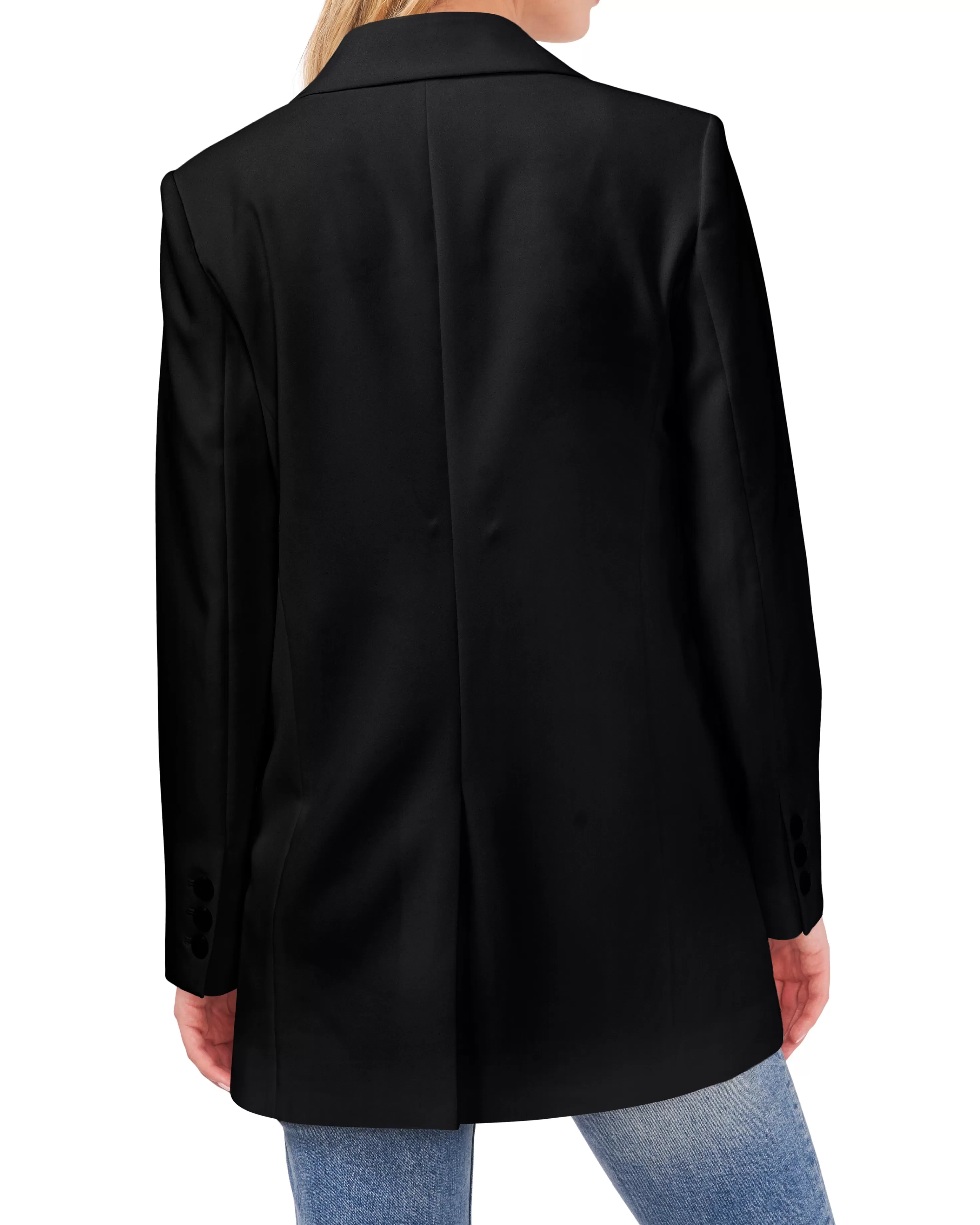 Vince Camuto Notch-Lapel Blazer Rich Black Cheap