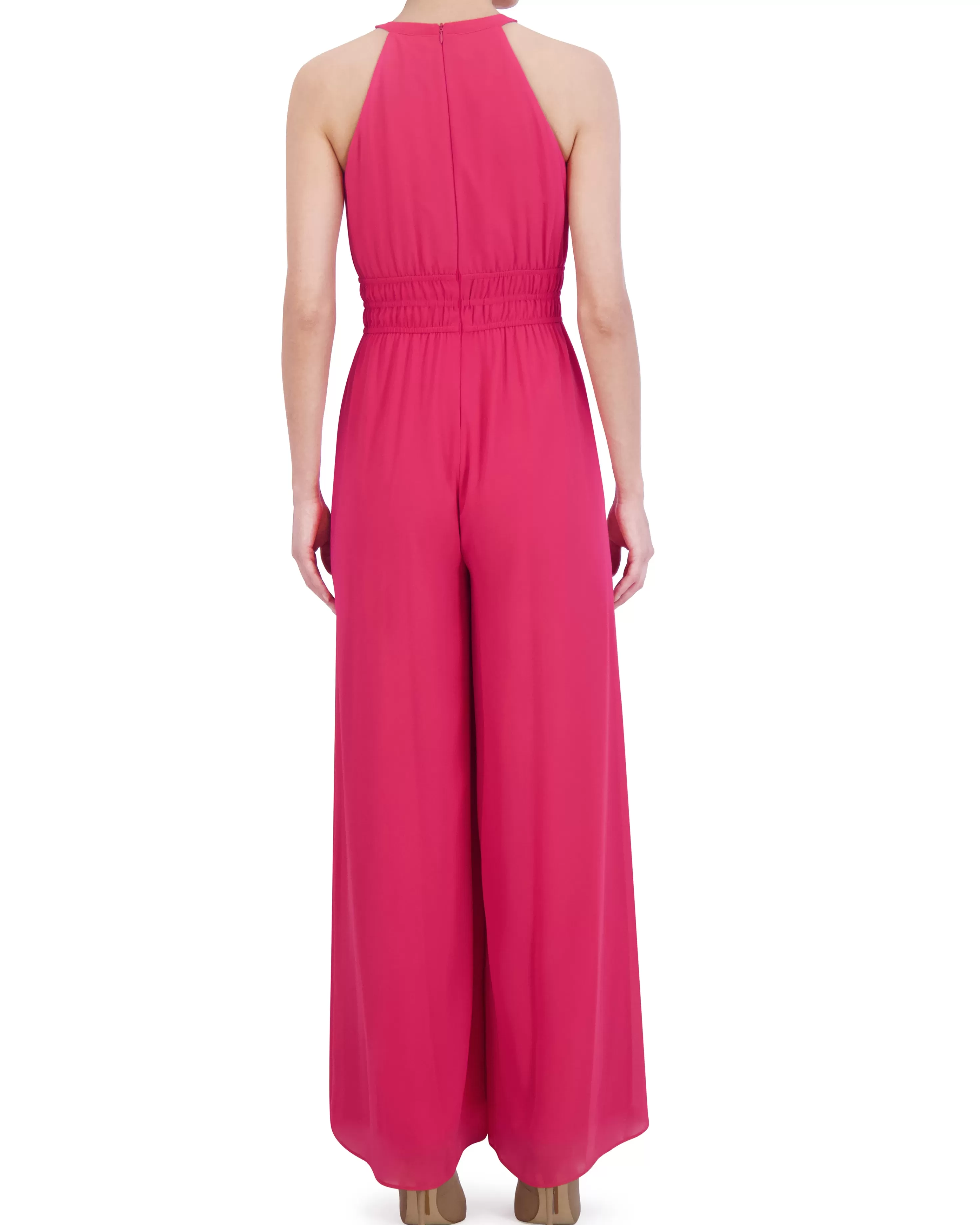 Vince Camuto Petite Ruched Keyhole Jumpsuit Hot Pink Best Sale