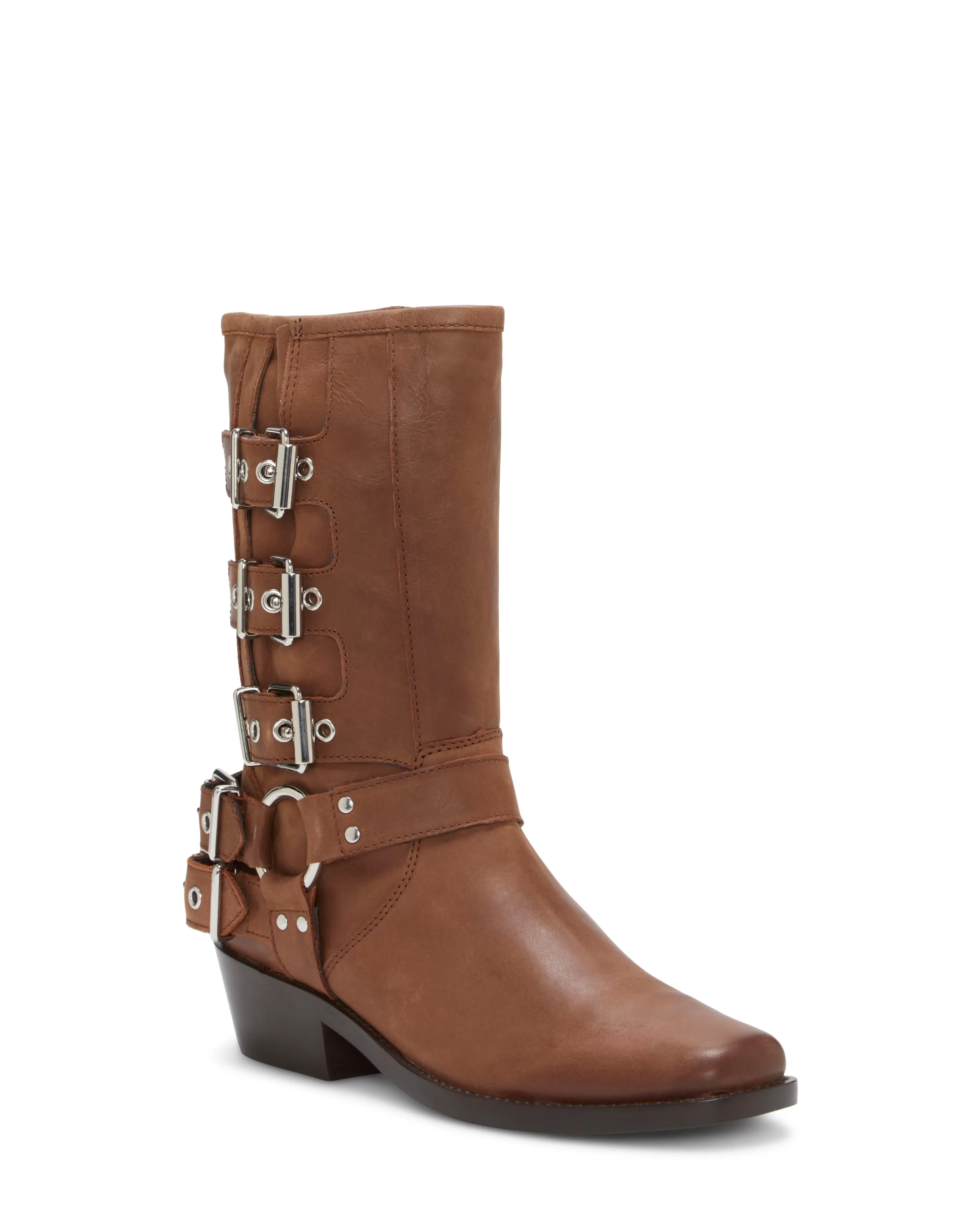 Vince Camuto Steffie Moto Boot Cognac Best Sale