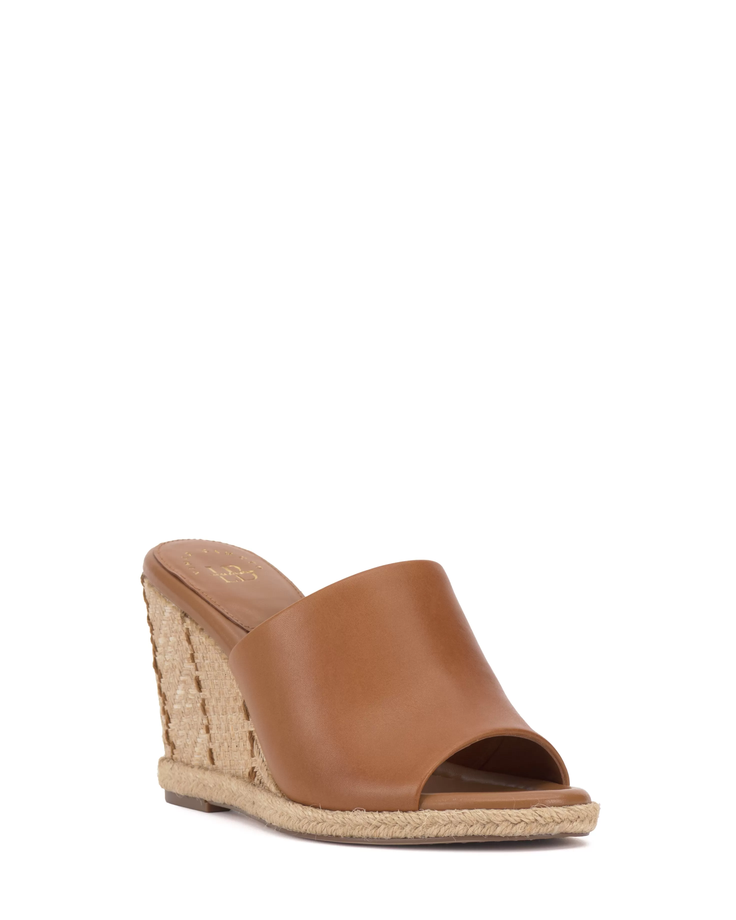 Vince Camuto X Laura Beverlin Poppy Wedge Mule Golden Walnut Outlet